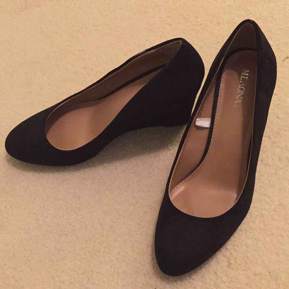 Merona Black Suede Heels